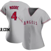 Christian Moore Women's Los Angeles Angels Authentic Silver Road Jersey