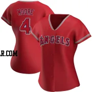Christian Moore Women's Los Angeles Angels Red Authentic Alternate Jersey