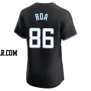 Christian Roa Men's Miami Marlins Black Elite Alternate Vapor Premier Jersey