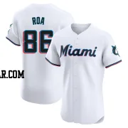 Christian Roa Men's Miami Marlins White Elite Home Jersey