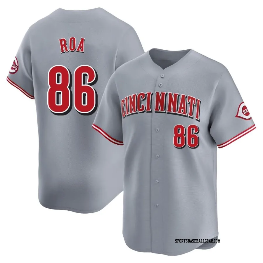 Christian Roa Youth Cincinnati Reds Gray Limited Away Jersey