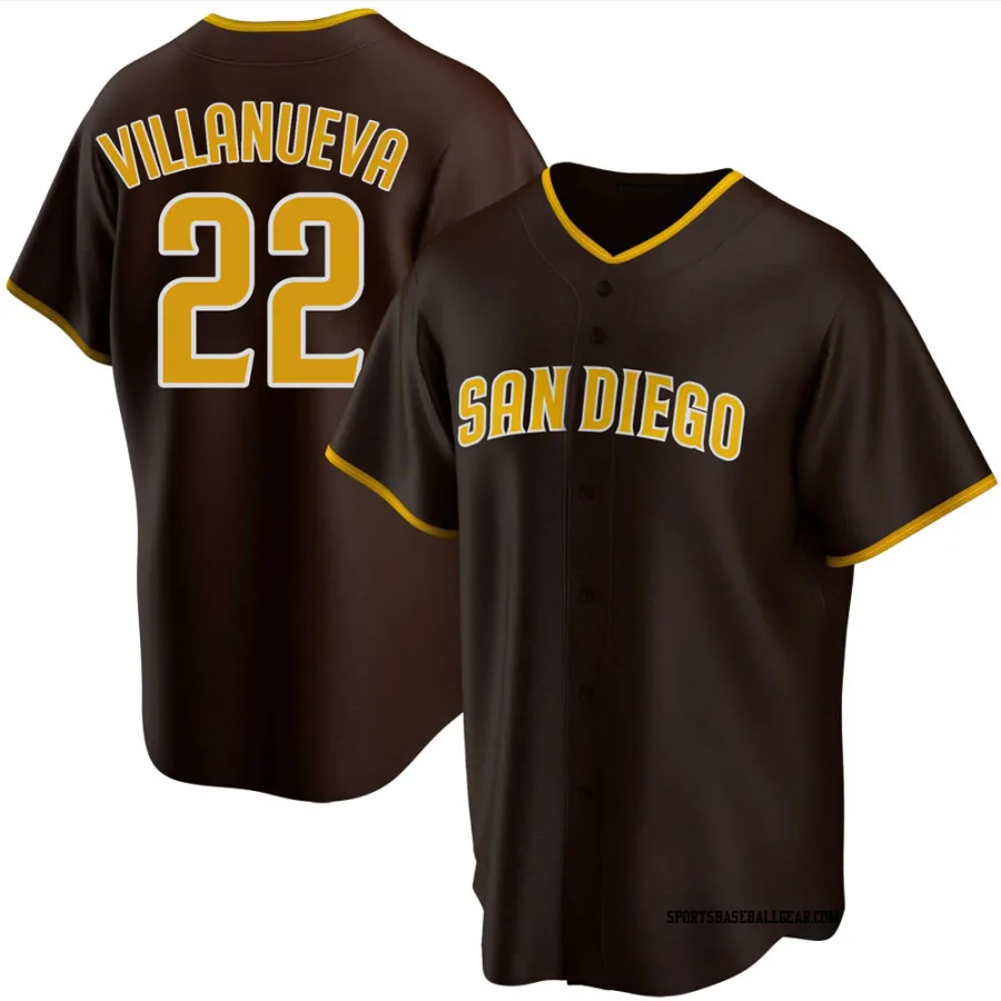 Christian Villanueva Men's San Diego Padres Brown Replica Road Jersey
