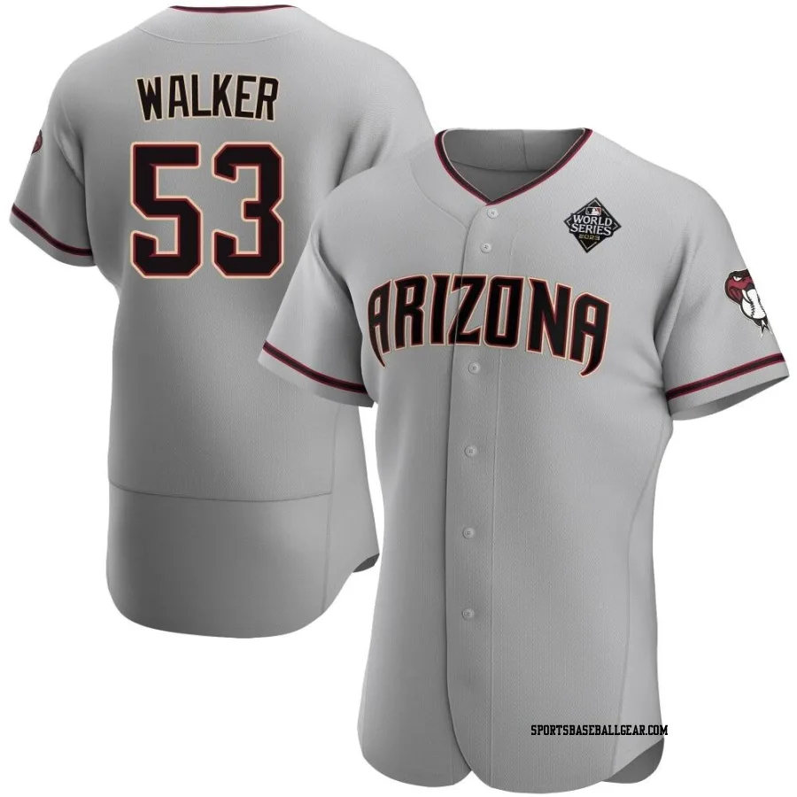Christian Walker Men's Arizona Diamondbacks Gray Authentic Road 2023 World Series Jersey