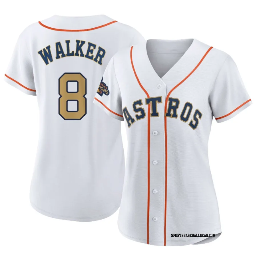 Christian Walker Women's Houston Astros Gold Authentic White 2023 Collection Jersey