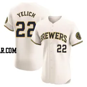Christian Yelich Men's Milwaukee Brewers Cream Elite Home Jersey
