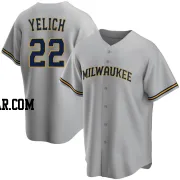 Christian Yelich Youth Milwaukee Brewers Gray Replica Road Jersey