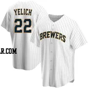 Christian Yelich Youth Milwaukee Brewers White Replica Home Jersey