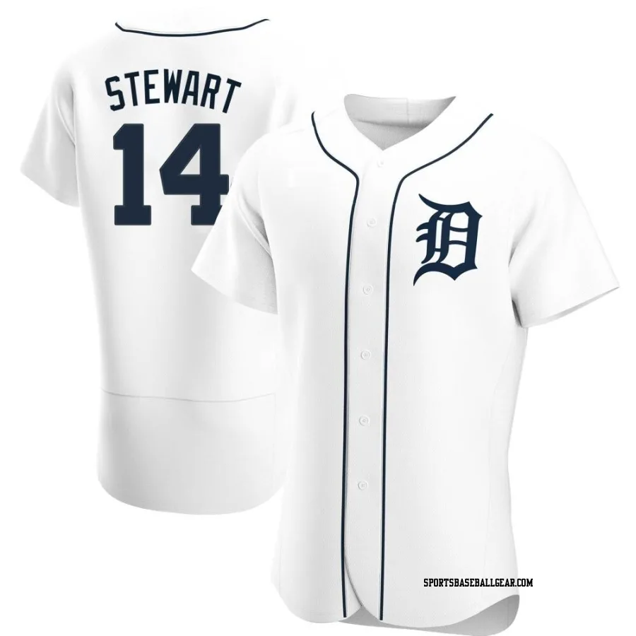 Christin Stewart Men's Detroit Tigers White Authentic Home Jersey