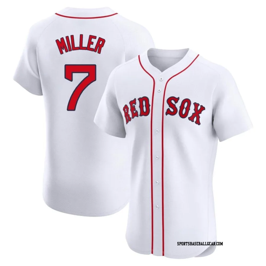 Christopher Miller Men's Boston Red Sox White Elite Home Jersey