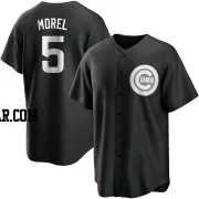 Christopher Morel Men's Chicago Cubs Black/White Replica Jersey