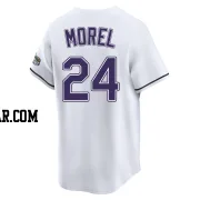 Christopher Morel Men's Tampa Bay Rays White Limited Throwback Cooperstown Jersey