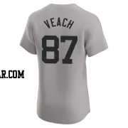 Christopher Veach Men's New York Yankees Gray Elite Road 2024 World Series Jersey