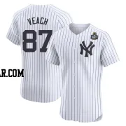 Christopher Veach Men's New York Yankees White Elite Home 2024 World Series Jersey