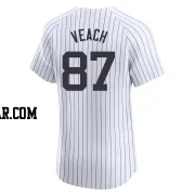 Christopher Veach Men's New York Yankees White Elite Home 2024 World Series Jersey
