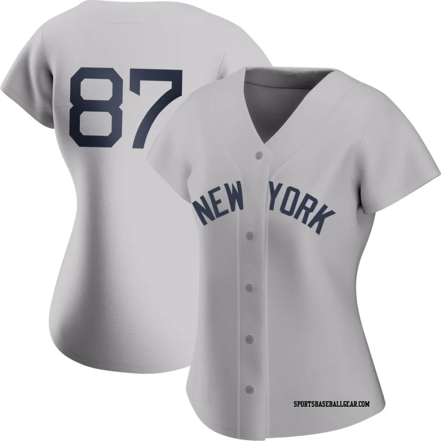 Christopher Veach Women's New York Yankees Gray Replica 2021 Field of Dreams Jersey