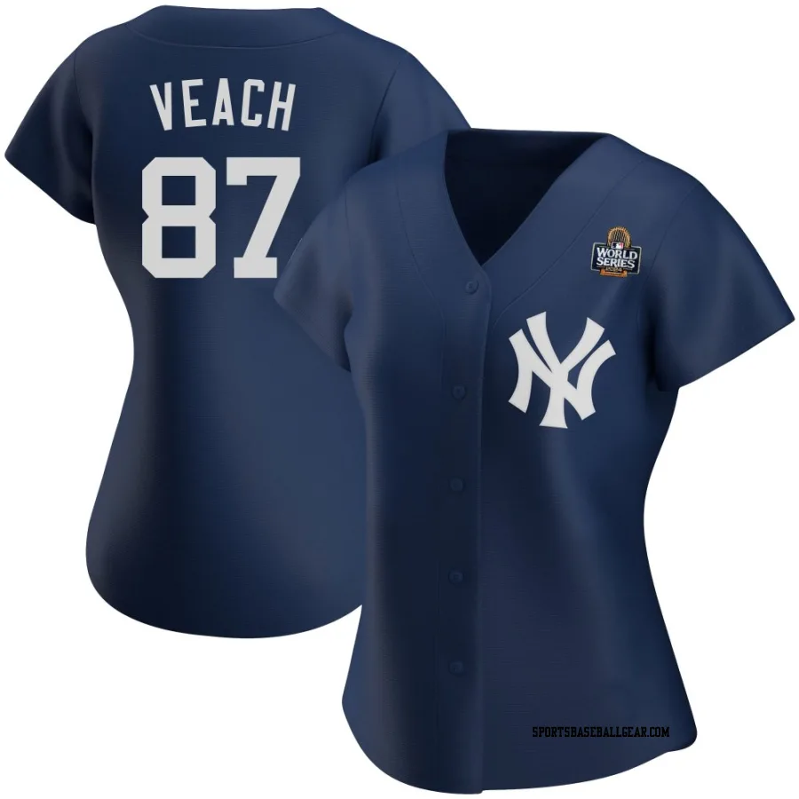 Christopher Veach Women's New York Yankees Navy Authentic Alternate Team 2024 World Series Jersey