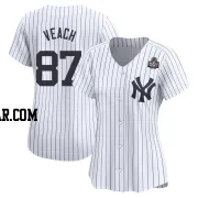 Christopher Veach Women's New York Yankees White Limited Yankee Home 2024 World Series Jersey