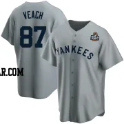 Christopher Veach Youth New York Yankees Gray Replica Road Cooperstown Collection 2024 World Series Jersey