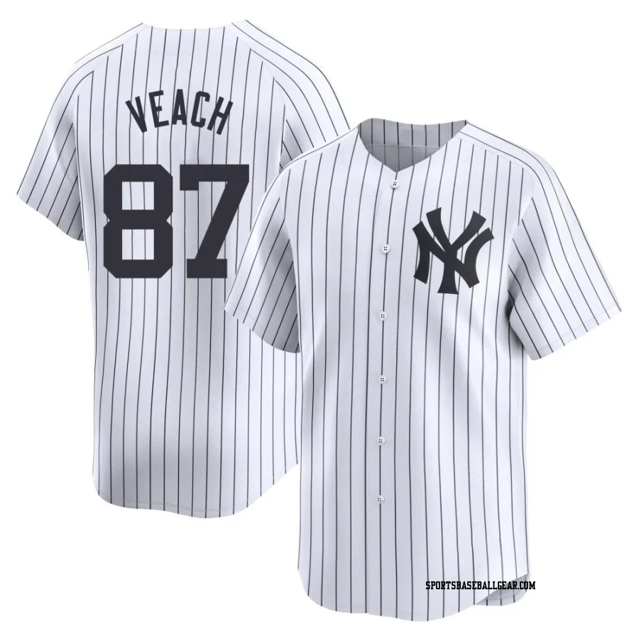 Christopher Veach Youth New York Yankees White Limited Yankee Home Jersey