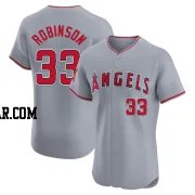 Chuckie Robinson Men's Los Angeles Angels Gray Elite Road Jersey
