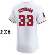 Chuckie Robinson Men's Los Angeles Angels White Elite Home Jersey