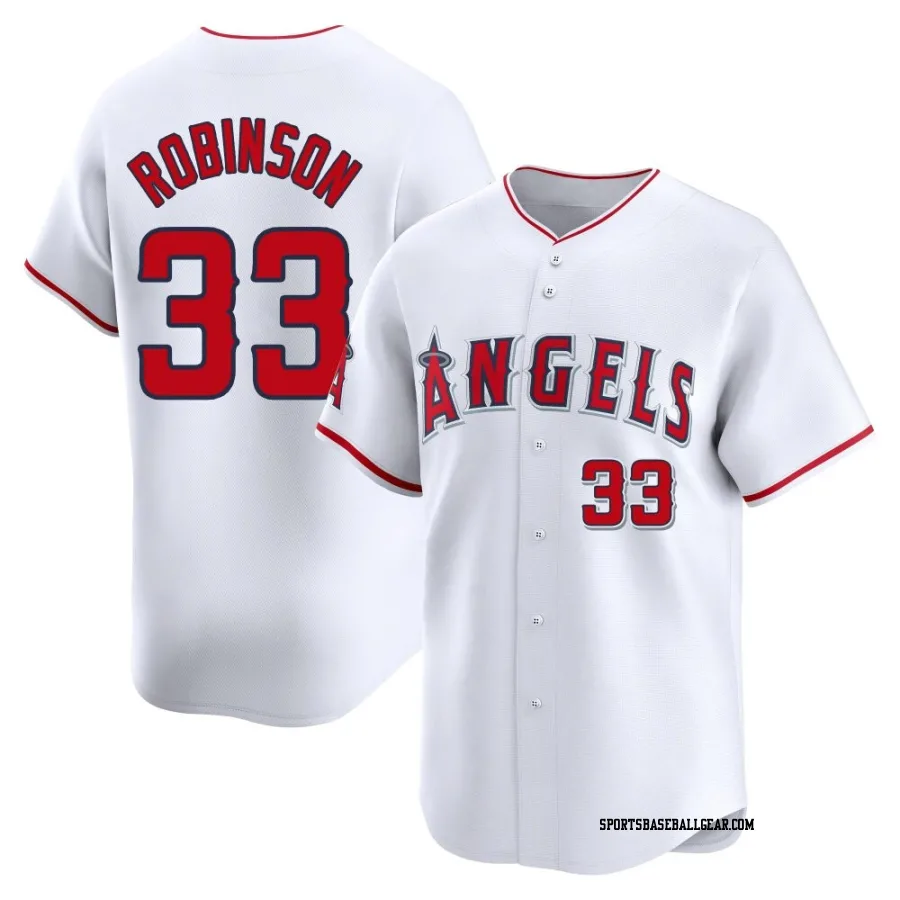 Chuckie Robinson Men's Los Angeles Angels White Limited Home Jersey