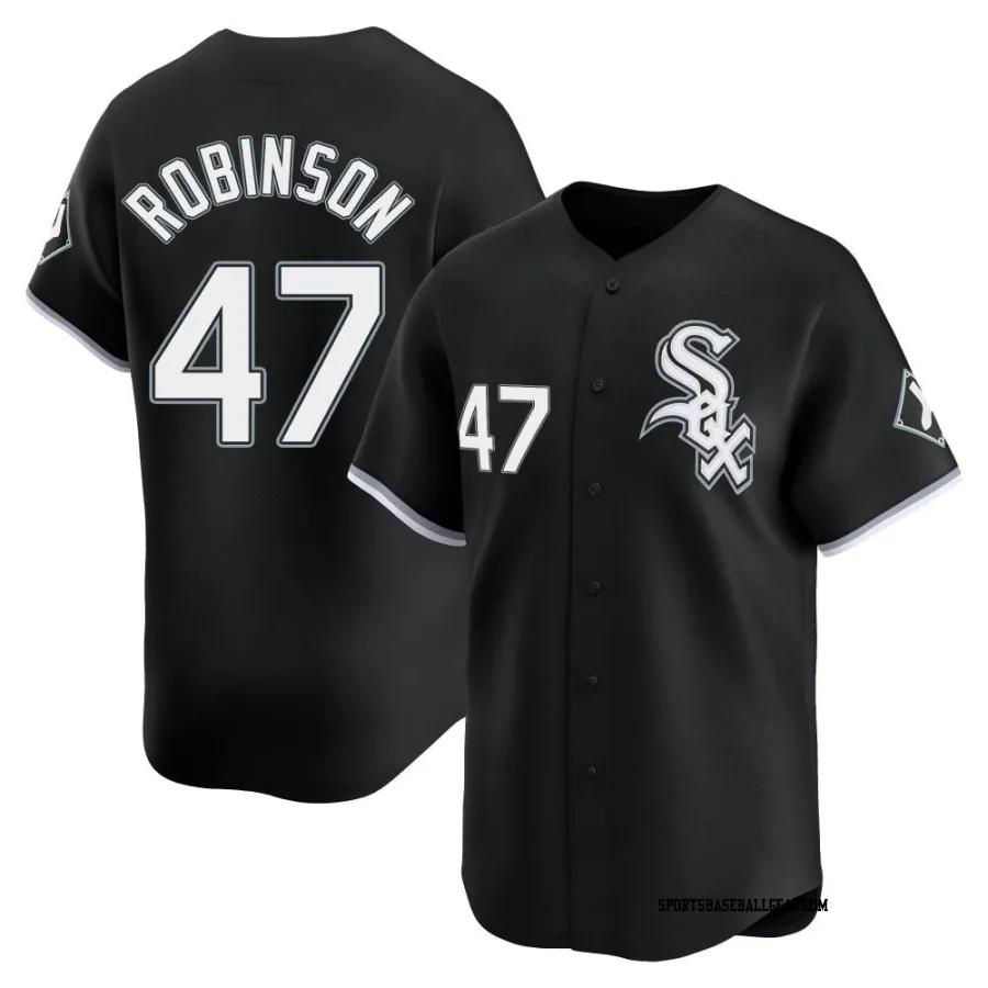 Chuckie Robinson Youth Chicago White Sox Black Limited Alternate Jersey