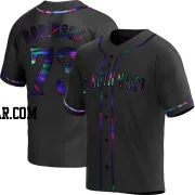Chuckie Robinson Youth Cincinnati Reds Black Holographic Replica Alternate Jersey