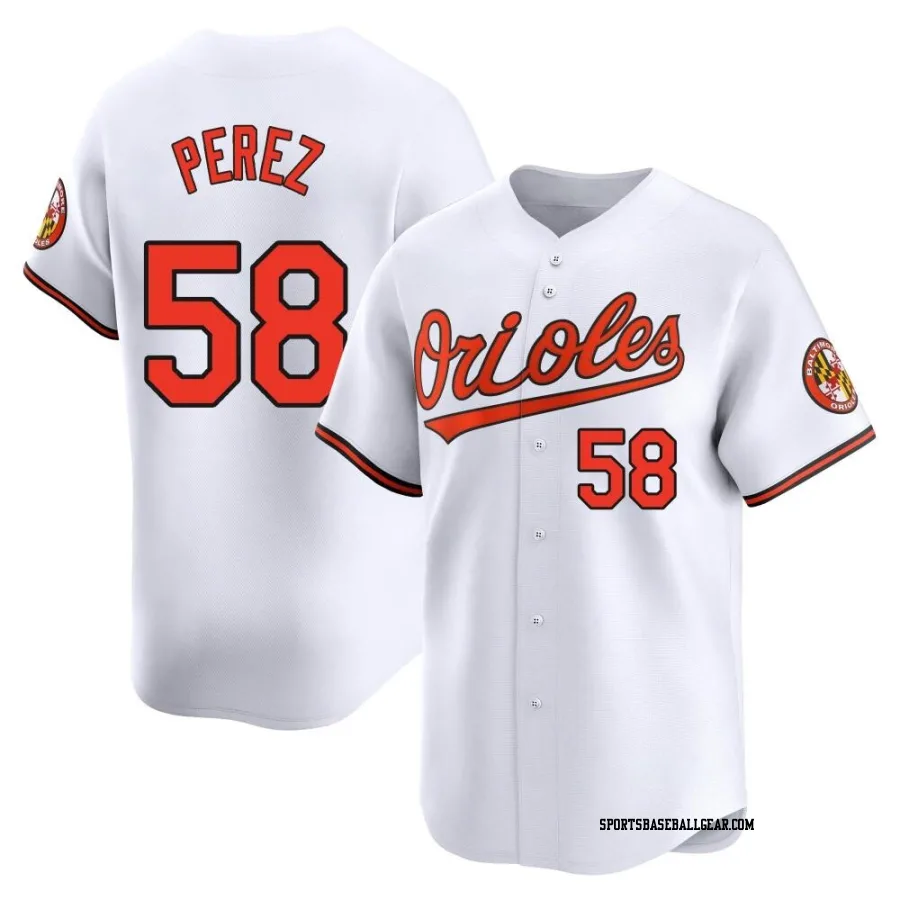 Cionel Perez Men's Baltimore Orioles White Limited Home Jersey