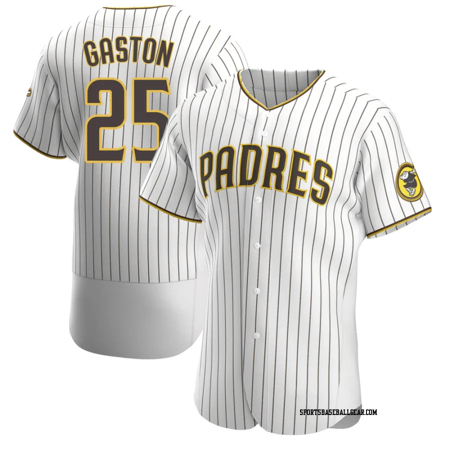 Cito Gaston Men's San Diego Padres White/Brown Authentic Home Jersey