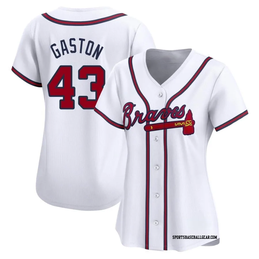 Cito Gaston Women's Atlanta Braves White Limited Home Jersey