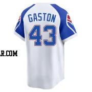 Cito Gaston Youth Atlanta Braves White Limited Throwback Cooperstown Collection Jersey