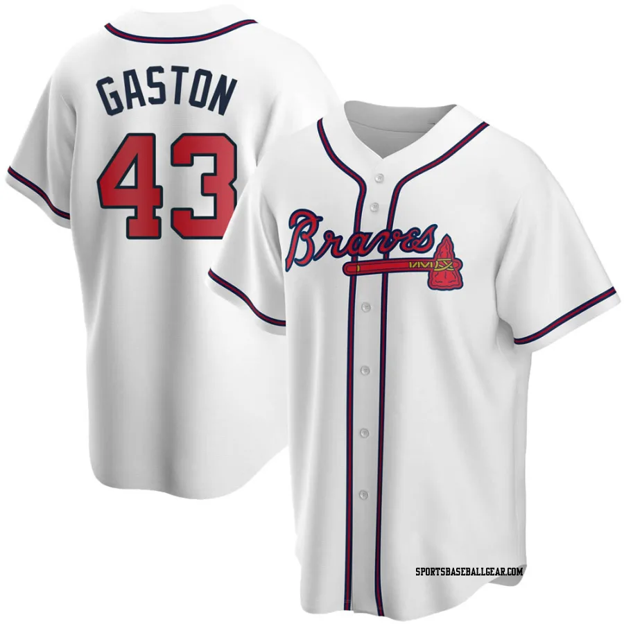Cito Gaston Youth Atlanta Braves White Replica Home Jersey