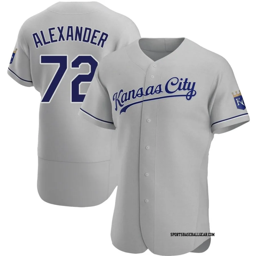 CJ Alexander Men's Kansas City Royals Gray Authentic Road Jersey
