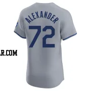 CJ Alexander Men's Kansas City Royals Gray Elite Road Jersey