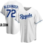 CJ Alexander Men's Kansas City Royals White Replica Home Jersey
