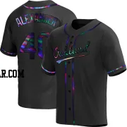 CJ Alexander Men's Oakland Athletics Black Holographic Replica Alternate Jersey