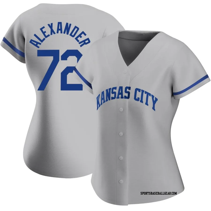 CJ Alexander Women's Kansas City Royals Gray Replica 2022 Road Jersey