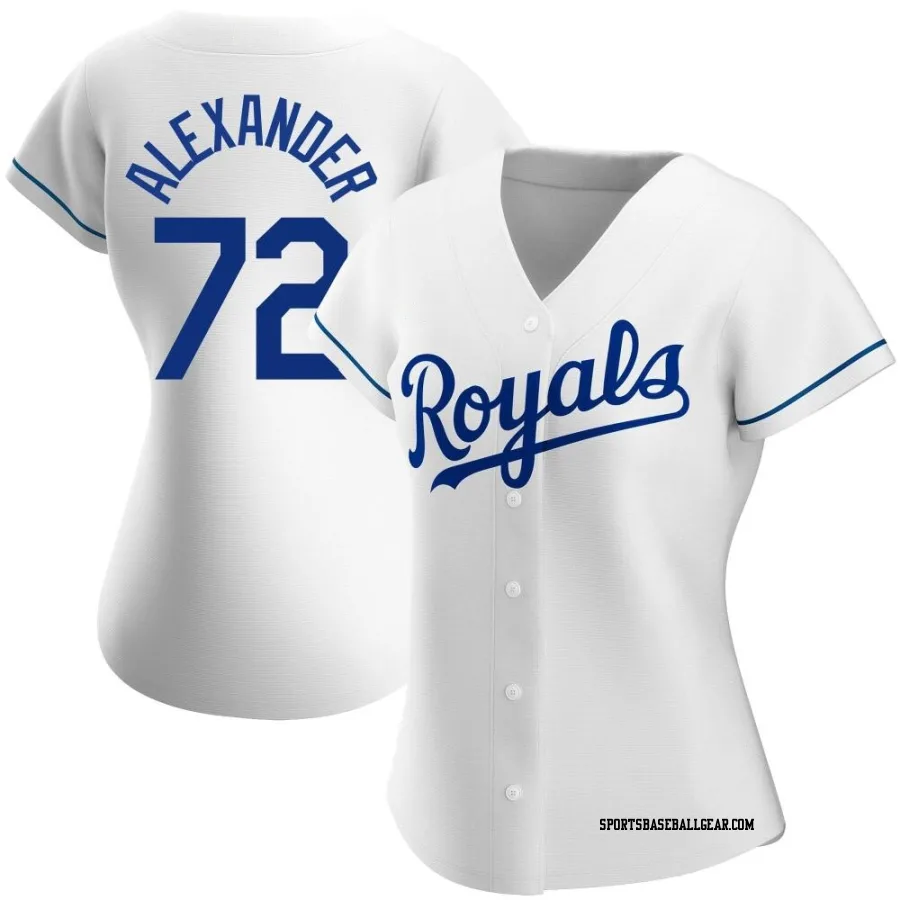 CJ Alexander Women's Kansas City Royals White Authentic Home Jersey