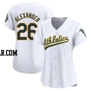 CJ Alexander Women's Oakland Athletics White Limited Home Jersey