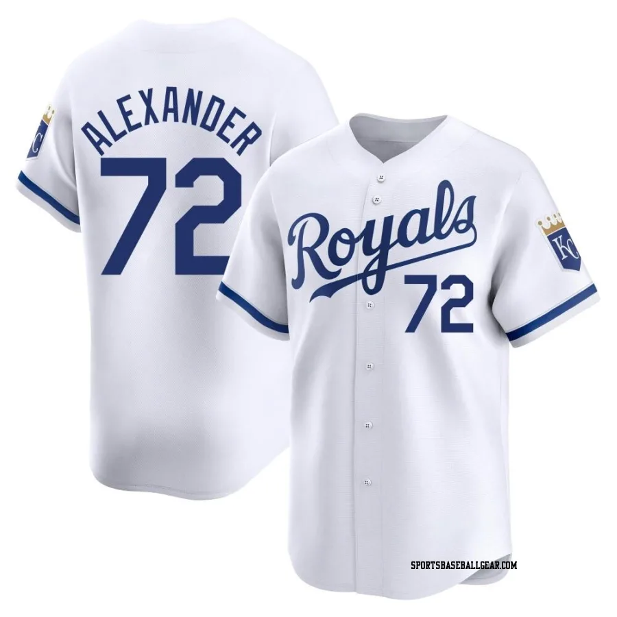 CJ Alexander Youth Kansas City Royals White Limited Home Jersey