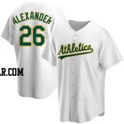CJ Alexander Youth Oakland Athletics White Replica Home Jersey