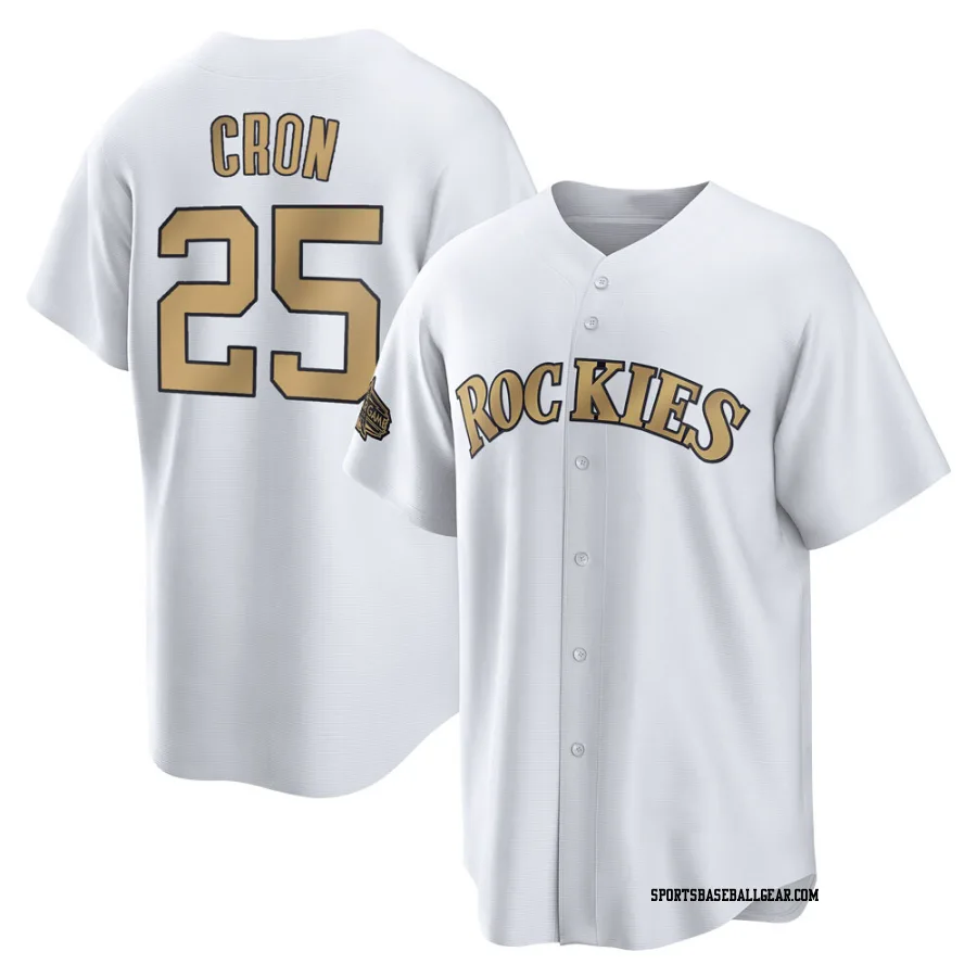 C.J. Cron Men's Colorado Rockies White Game Replica 2022 All-Star Jersey