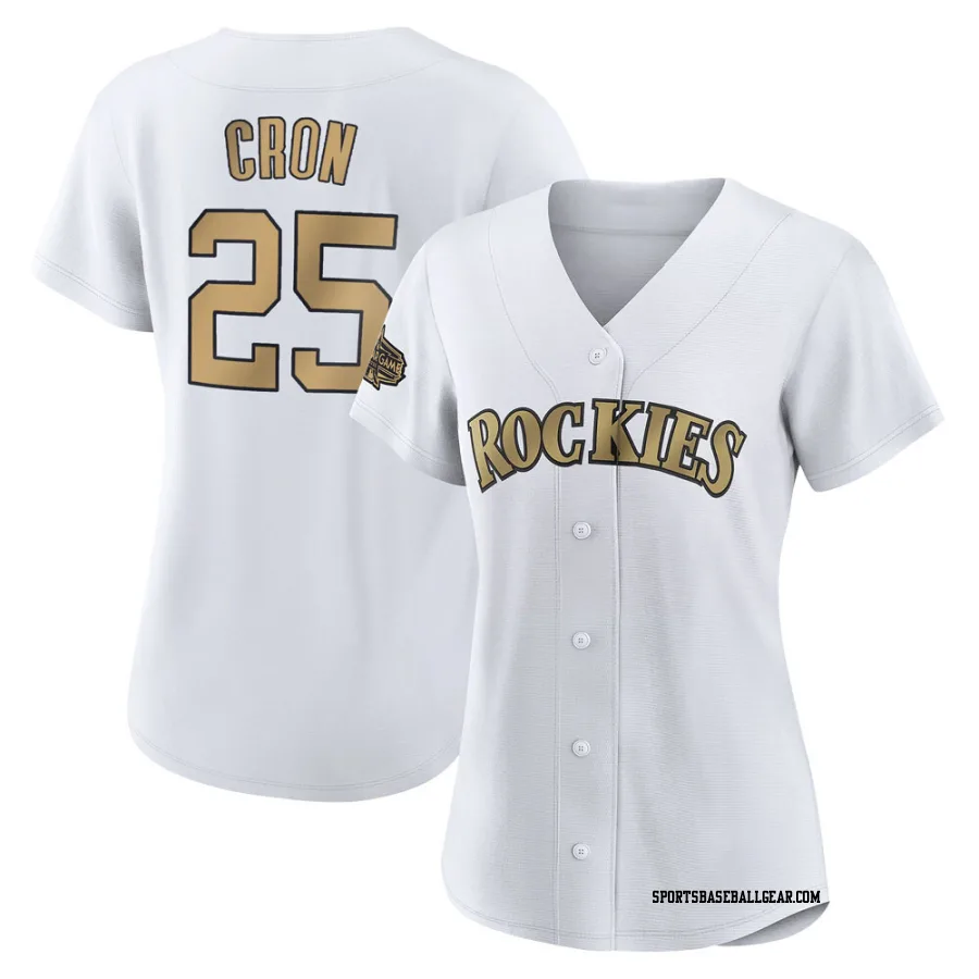 C.J. Cron Women's Colorado Rockies White Game Authentic 2022 All-Star Jersey