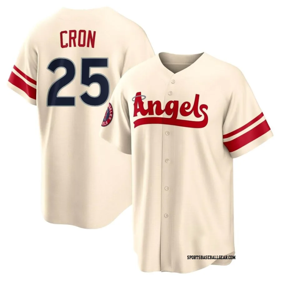 C.J. Cron Youth Los Angeles Angels Cream Replica 2022 City Connect Jersey