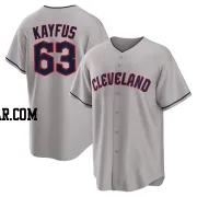 CJ Kayfus Men's Cleveland Guardians Gray Replica Road Jersey