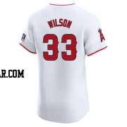 C.J. Wilson Men's Los Angeles Angels White Elite Home Patch Jersey
