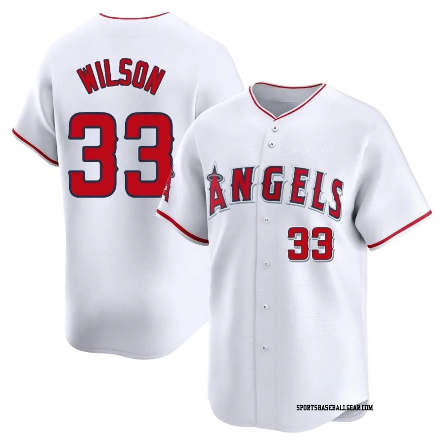 C.J. Wilson Youth Los Angeles Angels White Limited Home Jersey