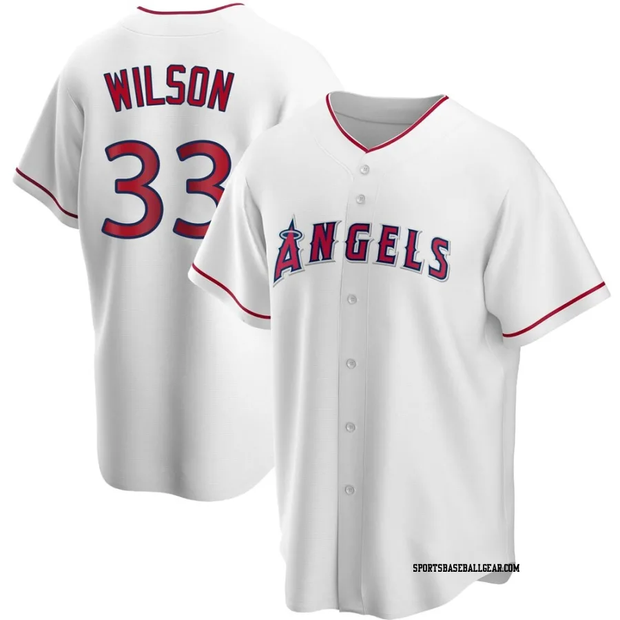 C.J. Wilson Youth Los Angeles Angels White Replica Home Jersey