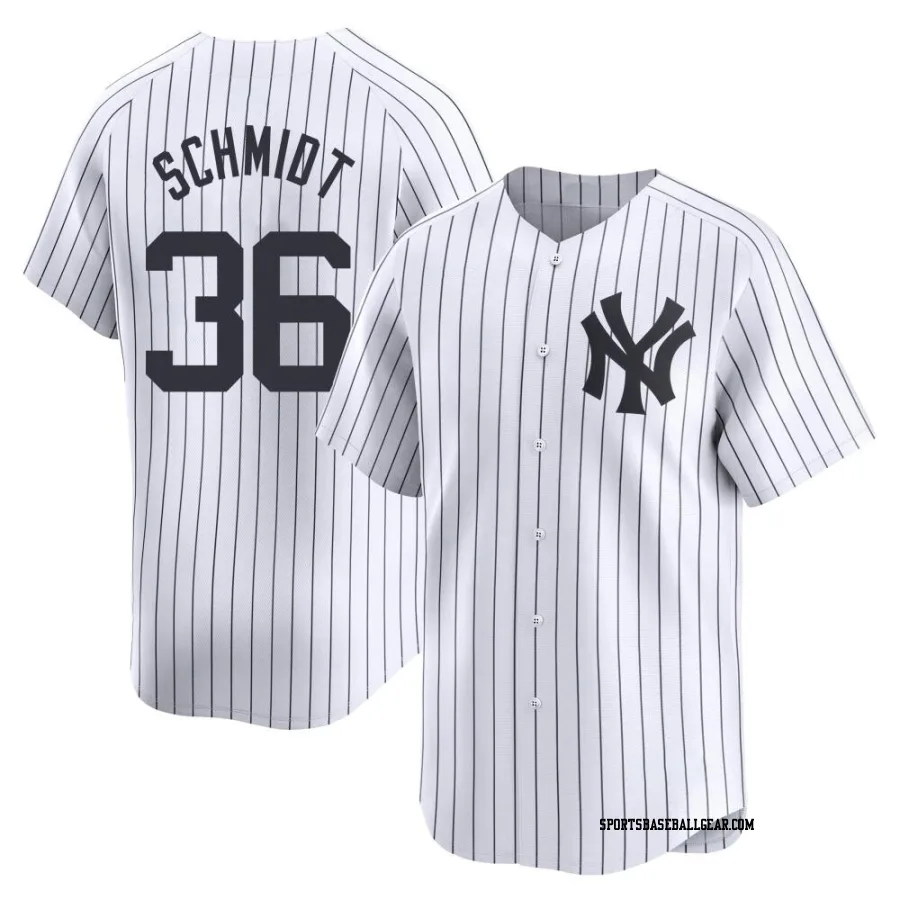Clarke Schmidt Men's New York Yankees White Limited Yankee Home Jersey